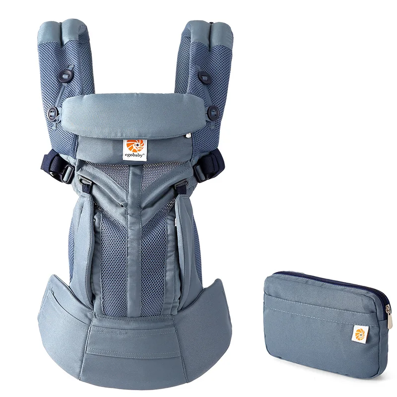 omni mesh light blue Egobaby Перевозчик Omni 360 все положения для переноски ремень для новорожденных с прохладной воздушной сеткой хлопок четыре сезона для мамы, папы, родителей - Цвет: omni mesh light blue