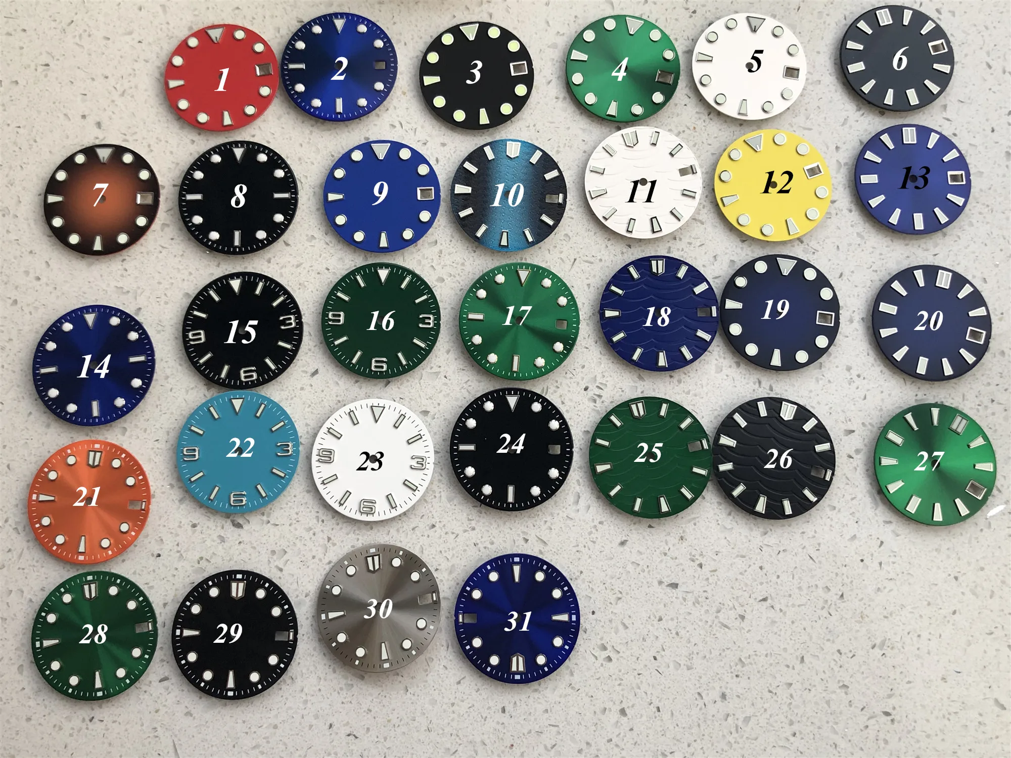 

SEIKO dial no logo literal nh35a / 36 movement solid color dial modified round nail 28.5mm calendar free fit seiko