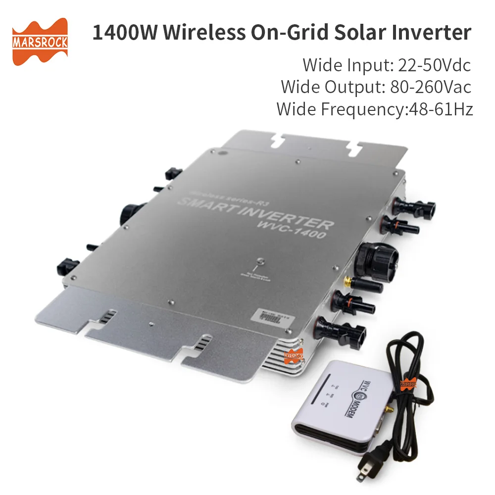 Сертификация CE, приложение и монитор ПК IP65 1400W MPPT сетка галстук микро солнечный инвертор, 22-50VDC до 80-280VAC, для 4x400W панелей макс