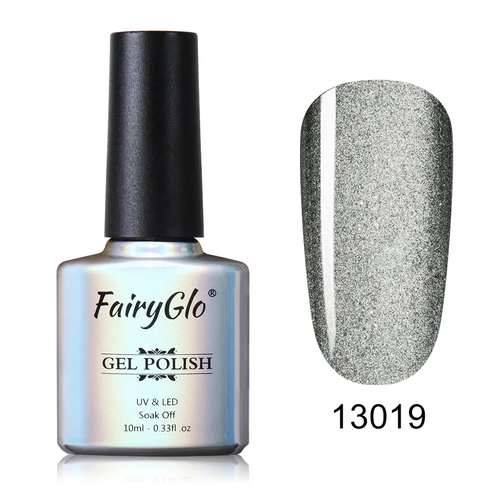 13019 FairyGlo 10ml 5D Wide Line Cat Eye UV Gel Polish Chameleon Cat's Eyes Nail Gel Polish Magentic Nail Gel Varnish Enamel Lacquer - Цвет: 13019