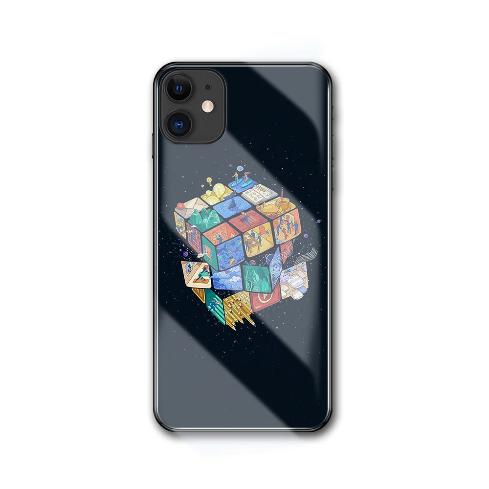FinderCase XS MAX чехол для закаленное стекло для iPhone Радуга закат Кошка Луна iPhone XR MAX 6 6 S 8 7 plus X - Цвет: 01923