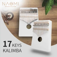 naomi k06 white 17 keys thumb piano musical instruments w kalimba book for beginners portable finger piano