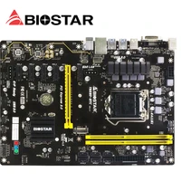 usedbiostar tb250 btc mining motherboard ddr4 for intel lga 1151 32gb dvi sata3 b250 desktop motherboard