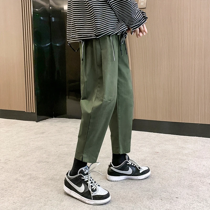 

Men Pants Drawstring High Street 2021 Loose Casual Trousers Men Vintage Joggers Harem Pantalon Hombre joggers Sweatpants Male