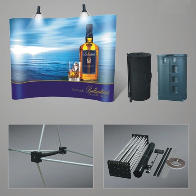 Сделанный на заказ стенд для выставки из ПВХ в форме дуги 8 х10 футов|banner custom|pvc