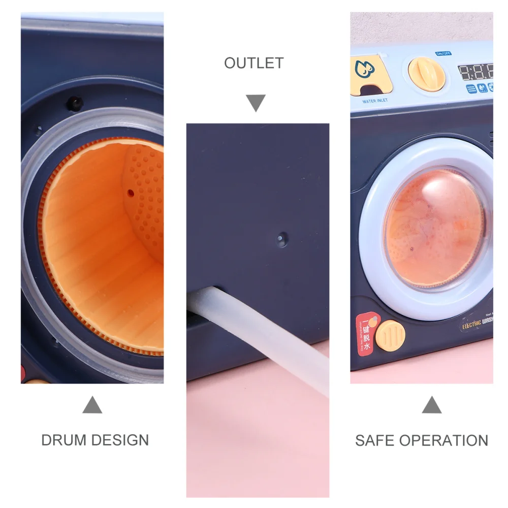 

1 Set Mini Simulation Washing Machine Electric Washing Machine Funny Play House without Battery (Red)