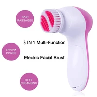 5 in 1 face cleansing brush silicone facial brush electric wash face machine deep cleaning pore skin care face massage tool