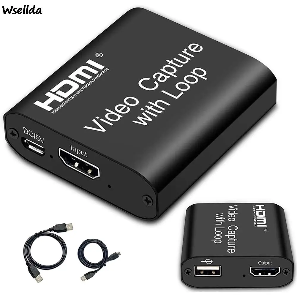 

4K HDMI-совместимая карта видеозахвата USB 2,0 карта захвата игр 1080P адаптер захвата для потокового обучения, видеоконференции