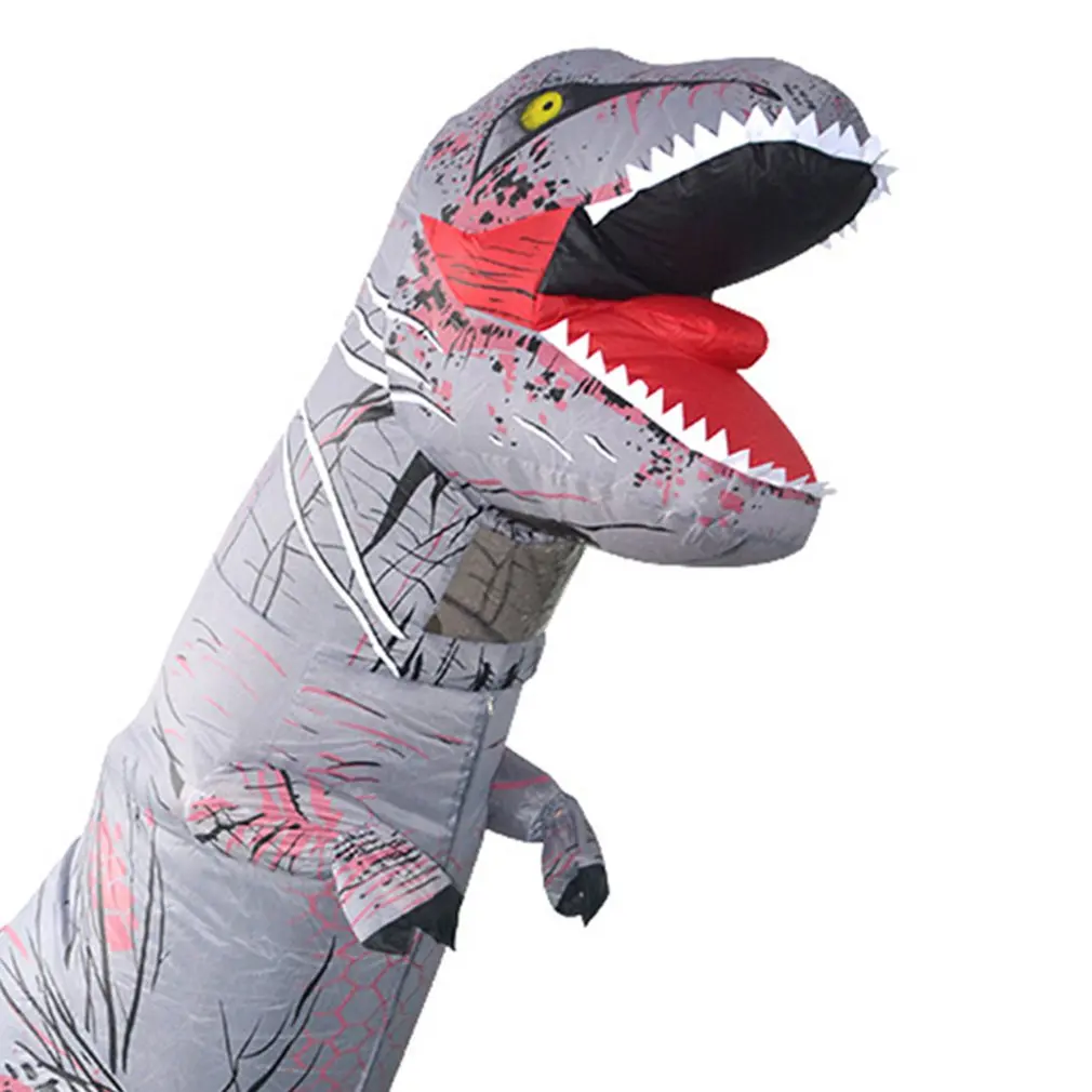 Надувной костюм динозавра Забавный надувной тиранозавр для Хэллоуина одежда