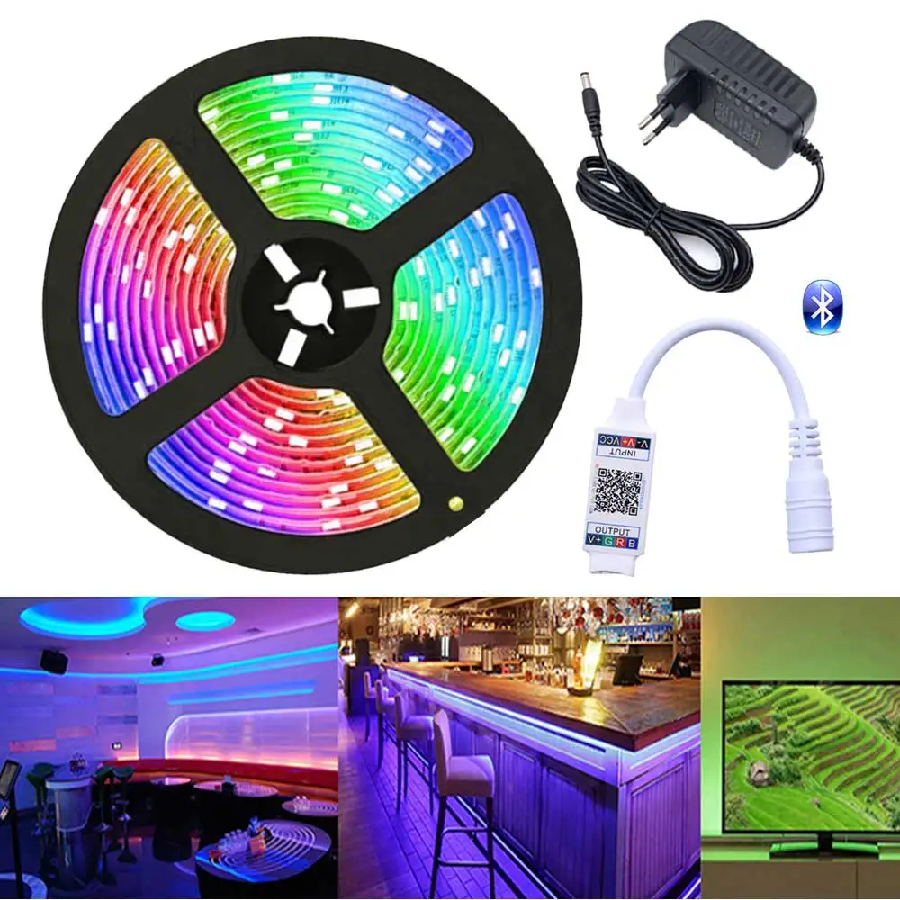 

Светодиодная лента RGB 5050 SMD с поддержкой Bluetooth, 20 м, 5/10/15 м