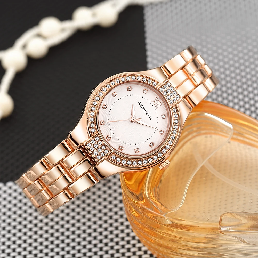 Часы наручные женские кварцевые оригинальные Роскошные модные с золотым