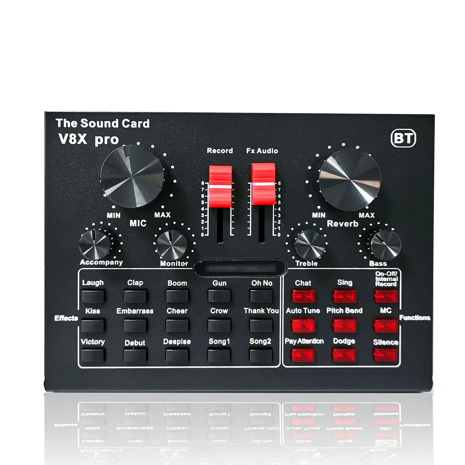 

V8X PRO USB 5.0 Audio Sound Card USB External Headset Microphone Webcast Live Broadcast Adapter Game Music for PC Phone Computer