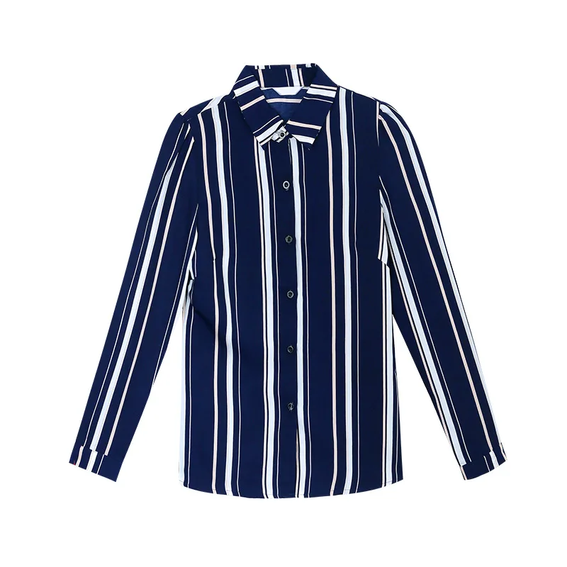 

New Spring Long Sleeve Shirt, Women's Korean Leisure Stripe Shirt, 2020