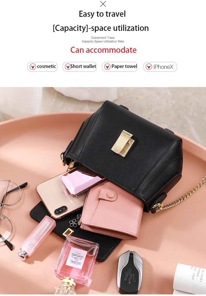 

genuine leather handbags 2021 new trendy messenger bag female fashion star all-match chain bag single shoulder small square bag