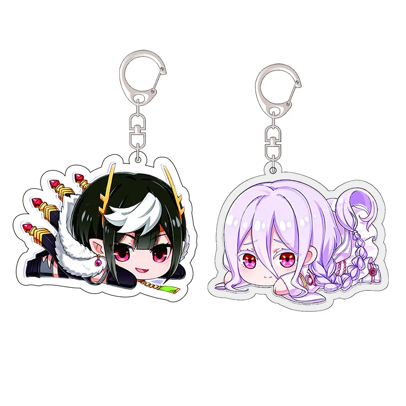 

Anime Acrylic Keychain Charm So I'm a Spider, So What Kumo desu ga, Nani ka Cartoon Mascot Pendant Keyring Cosplay Props Gift