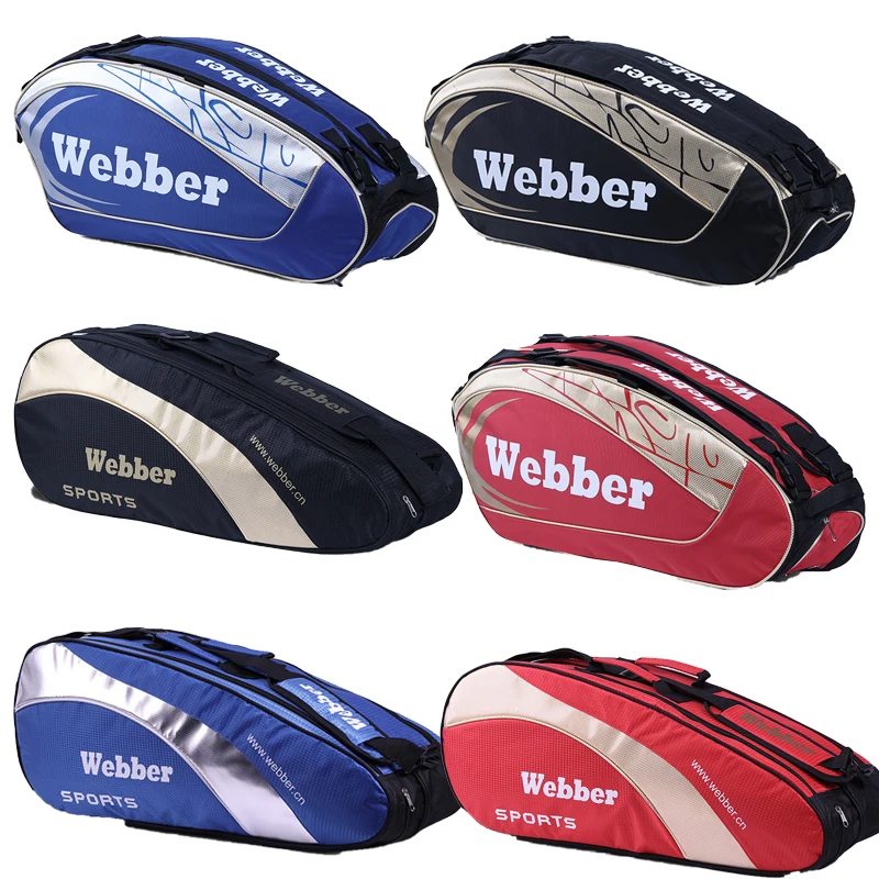 

Large Badminton Bag Portable Tennis Racket Badminton Shoes Backpack Fishing Athlete‘s Sports Training Bag 6-12 Pcs Rackets