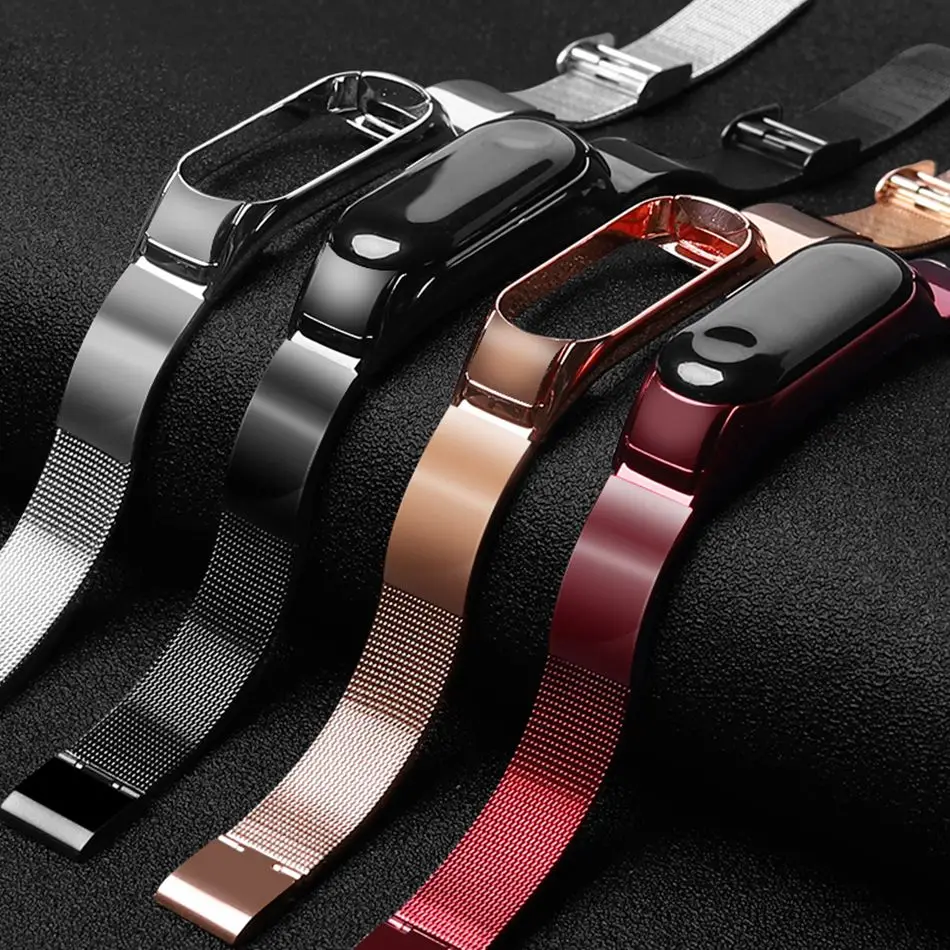 Браслет mi Band 4 3 ремешок металлический Безвинтовой ремешок из нержавеющей стали для Xiaomi mi Band 4 3 ремешок mi band 4 3 ремешок для браслета