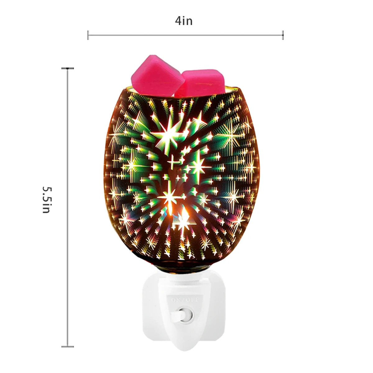 Стеклянная электрическая горелка для расплава воска 3D Заглушка