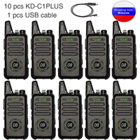10pcs wln kd c1plus mini radio uhf 400 470mhz slim transceiver kdc1plus walkie talkie kd c1 upgraded