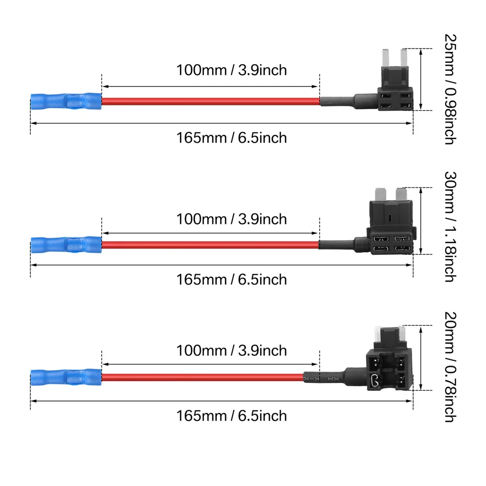 Автомобильный мини-держатель предохранителя 12 В малый и средний размер адаптер