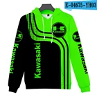 Толстовка с капюшоном Kawasaki, толстовка с объемным рисунком кота для мальчиков и девочек, повседневная спортивная одежда в стиле Харадзюку для мужчин и женщин, пуловеры, крутая одежда