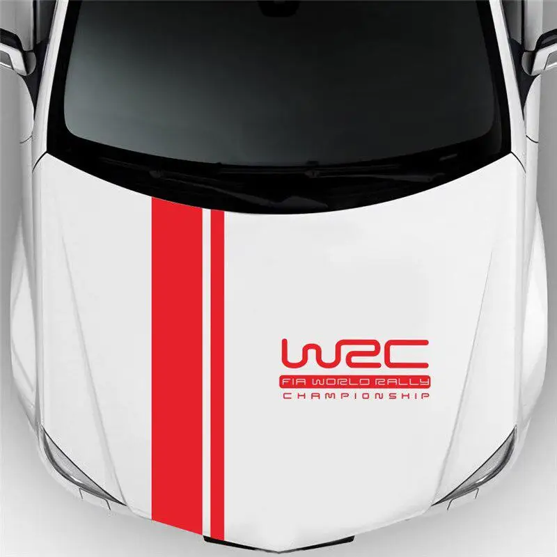 Автомобильные чехлы полосатые наклейки WRC ПВХ виниловые гоночные спортивные
