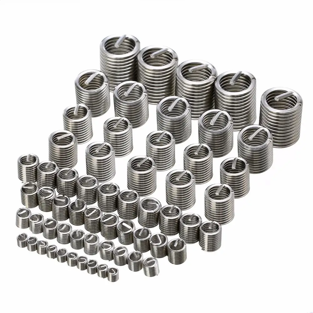 

50pcs M8 M9 M10 M12 1D-3D Wire Thread Insert Helicoil Stainless Steel Easy Install Repair Tool Wire Threaded Inserts