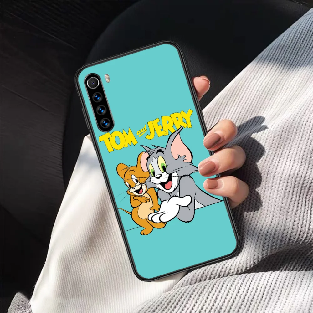 

Cartoon Cat Tom Mouse Jerry Phone Case For XIAOMI Redmi Note 5 7 8 T 9 6A 7A 8A 9S K 20 30 Pro black Coque Luxury Hoesjes Trend