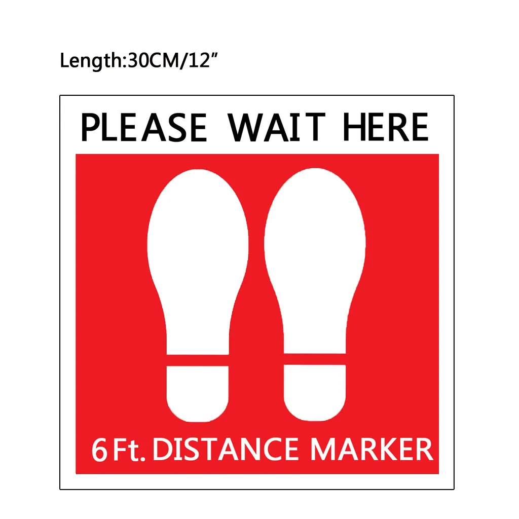

Floor Distance Marker Warning Stickers Stand Here Keep 6ft Self Adhesive Floor Warehouse Safety Security Warning Stickers Z41