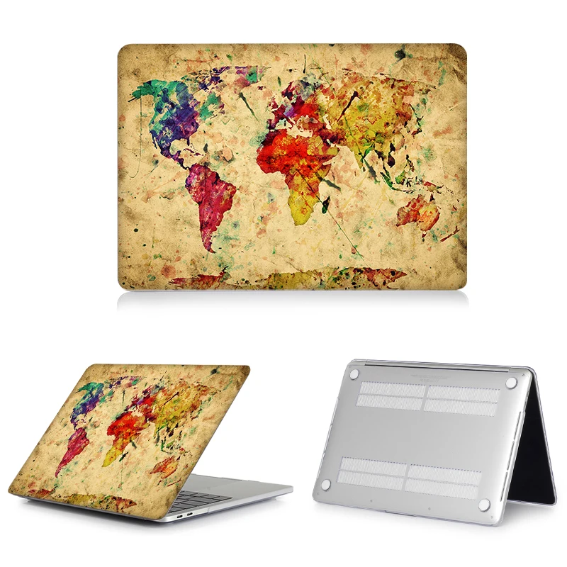 МТТ Ретро мир чехол &quotкарта&quot для Macbook Air 11 12 13 Pro 15 16 дюймов с сенсорной панелью Mac