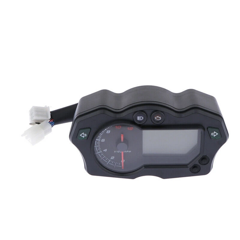 

12000RPM 12V LCD Sn Motorcycle Speeeter 7-Color Tachometer Oeter Gauge