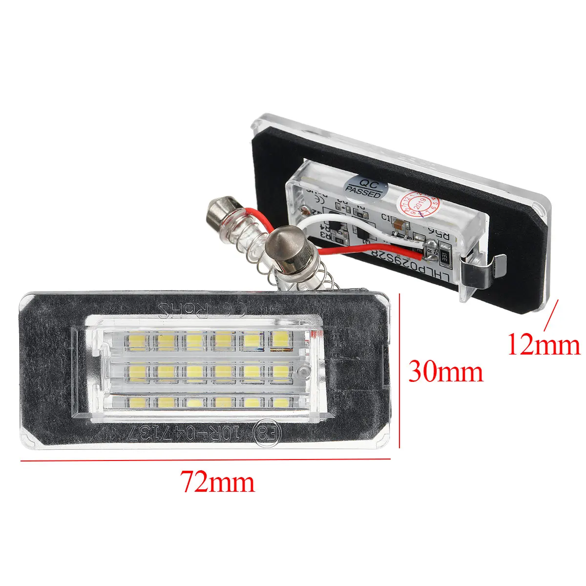 

2Pcs LED Number License Plate Light No Error License Plate Light Lamps for BMW Mini Cooper R56 2006 - 2012