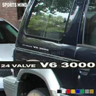 2 X для Mitsubishi Pajero  Delica Shogun Montero Side MK2 V20, автомобильные Стикеры, наклейки на 24 клапана V6 3000, Стайлинг автомобиля