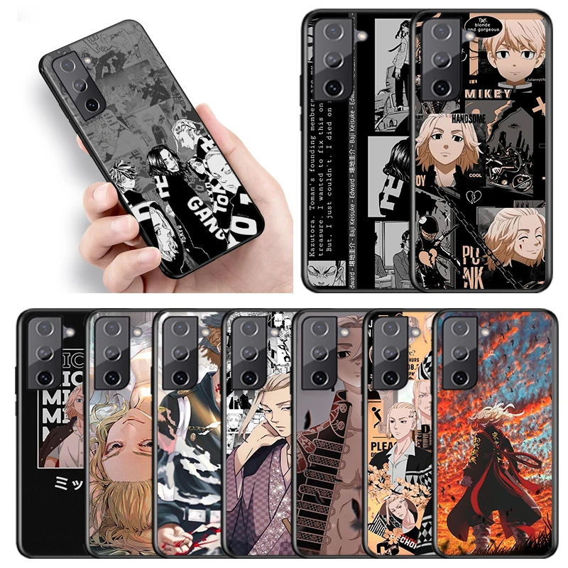 

Hot Tokyo Revengers For Samsung S22 S21 S20 FE Ultra Pro Lite S10 5G S10E S9 S8 S7 S6 Edge Plus Black Phone Case Capa