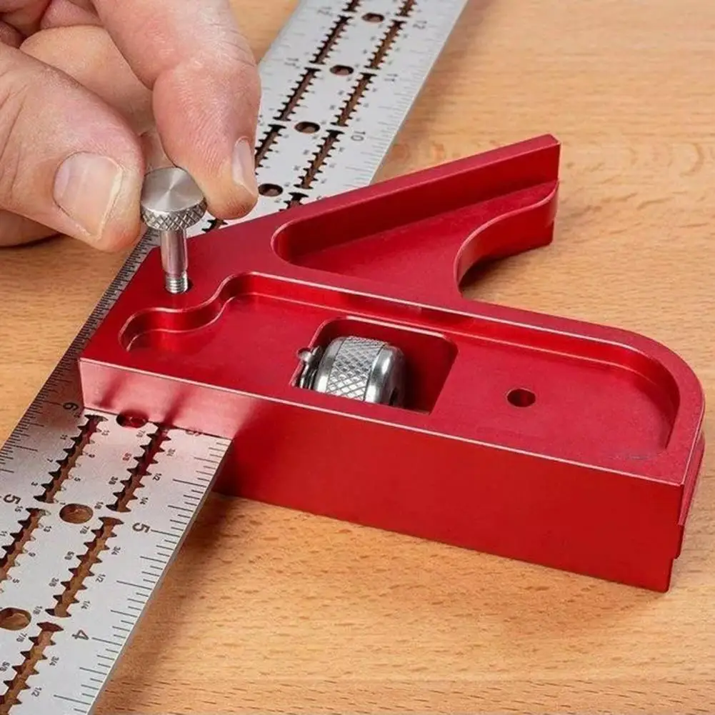 

Ruler Precise Clear Scale Metal Woodworking Adjustable Measuring Ruler Adjustable Engineers Combination Right Angle Ruler