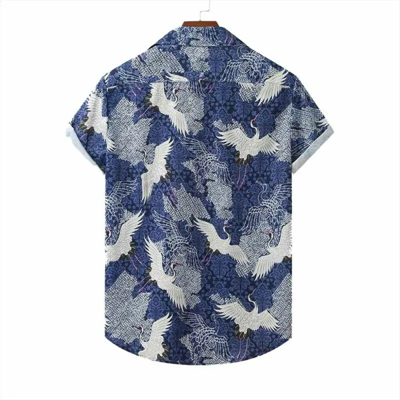 

Mens Summer Hawaiian Shirt Long Sleeve Buttons Casual Shirts Blouse Loose Tops
