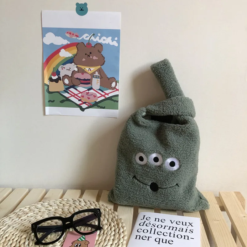 Модная женская сумка через плечо, холщовая пляжная сумка для покупок, большие сумки, стиль, плюшевые сумки для покупок, сумка для книг для девочек