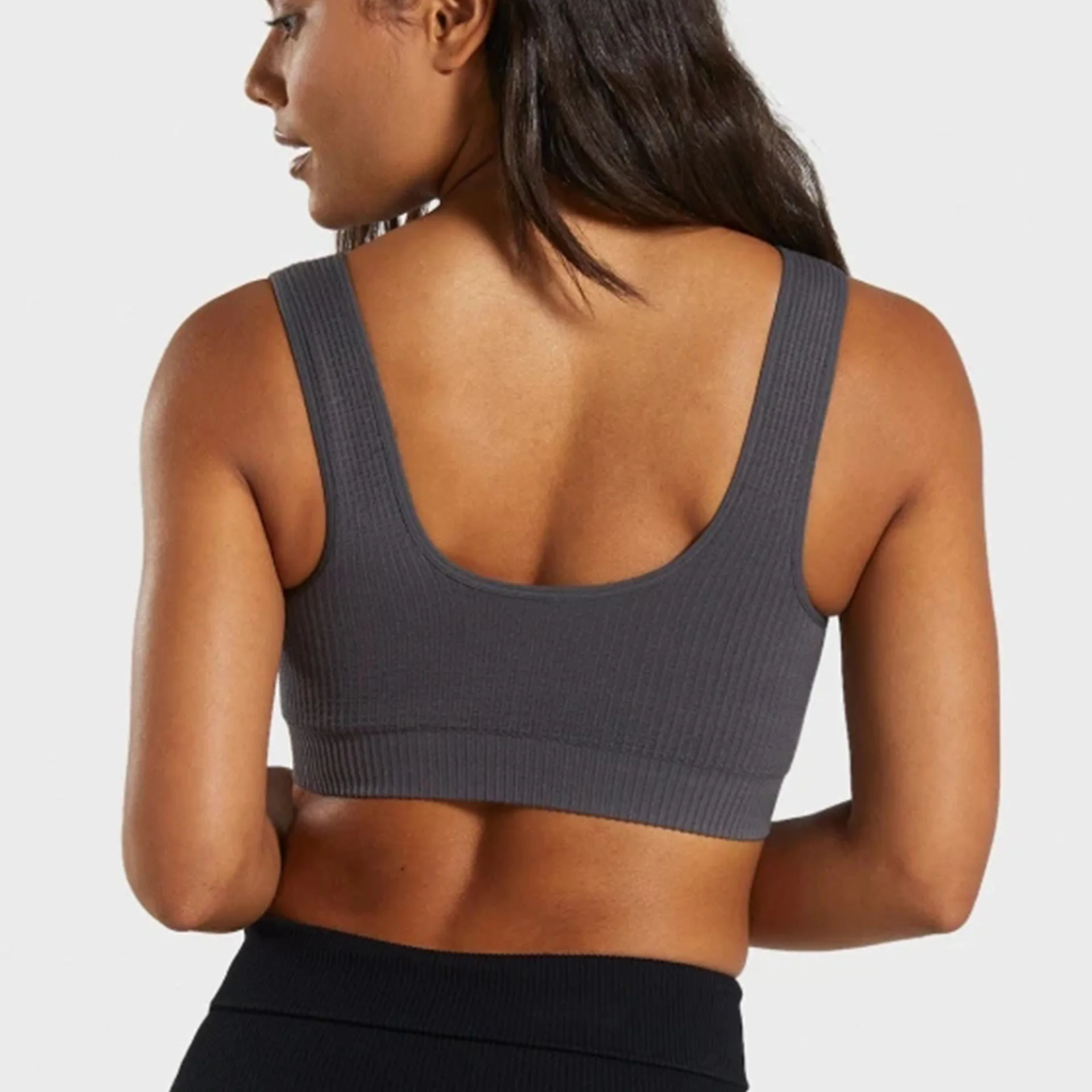 Бесшовное Спортивное нижнее белье бюстгальтер Женский пикантный жилет для йоги