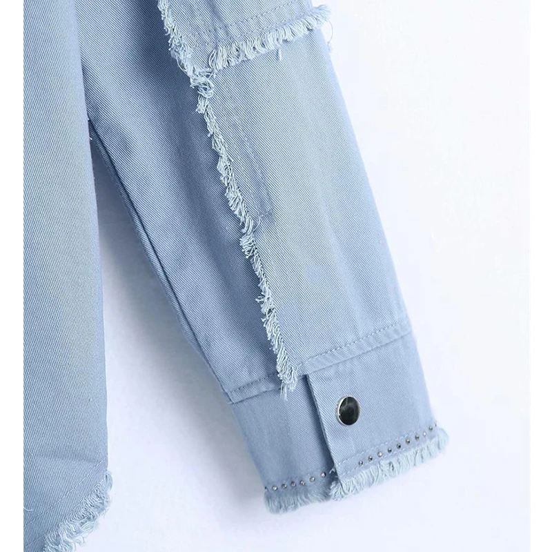 

ZA Spring Autumn Women Tassel Jackets Single-breasted Long Sleeve Clothes Turn Down Collar Outwear