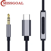 missgoal usb c to 3 5mm audio cable aux headphone cable type c digital audio adapter cable with volume controller for huawei