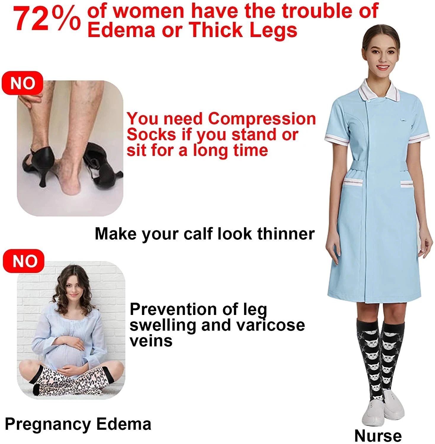 24 Colors Compression Socks 15-20 Mmhg Is BEST Graduated Athletic &amp Medical For Men Women Running Flight Travels | Спорт и