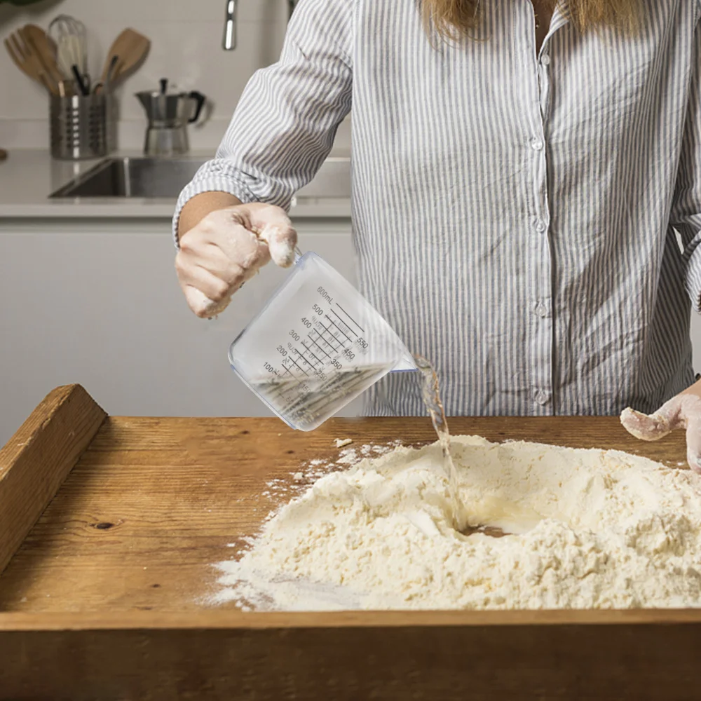 

3pcs Transparent Clear Measuring Cups Home Baking Scale Cups Tools Set