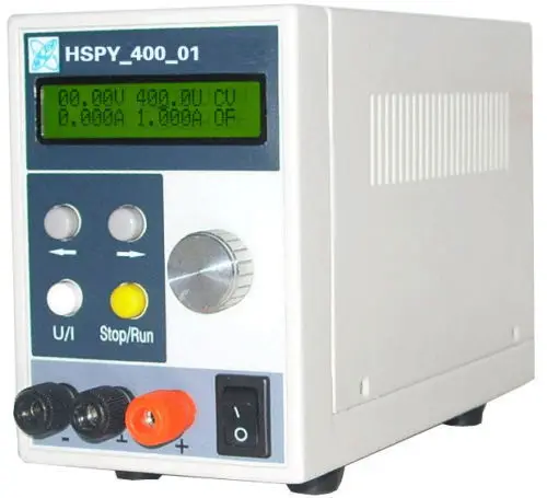 

Adjustable programmable DC Power Supply 400V/1A 220V