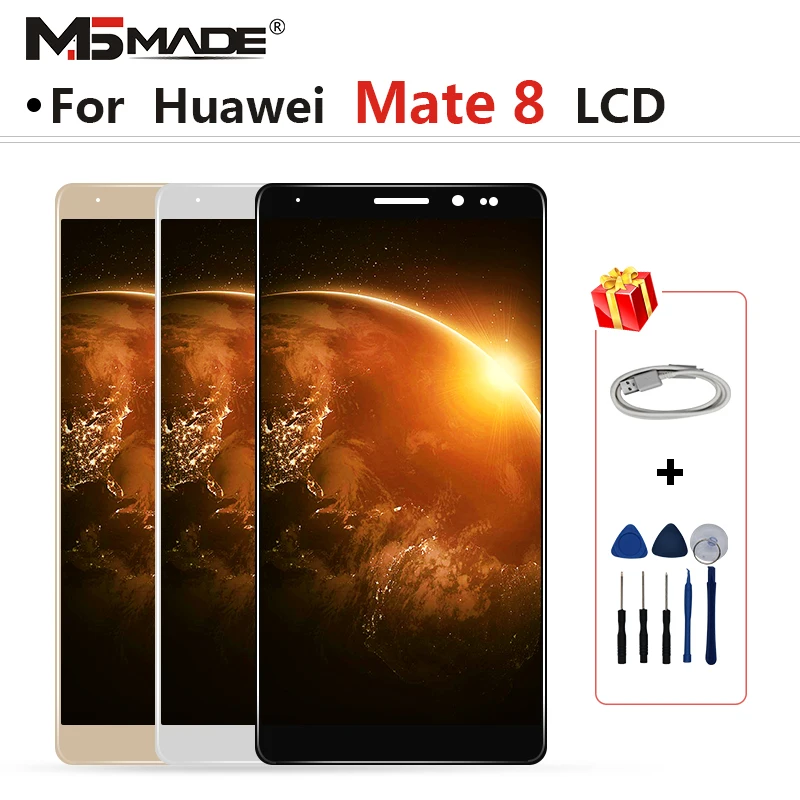 6," для huawei mate 8 NXT-L29 ЖК-дисплей сенсорный экран дигитайзер запасные части с рамкой для mate 8 дисплей