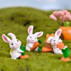 6 шт., декоративные фигурки в виде кроликов, пасхальный декор