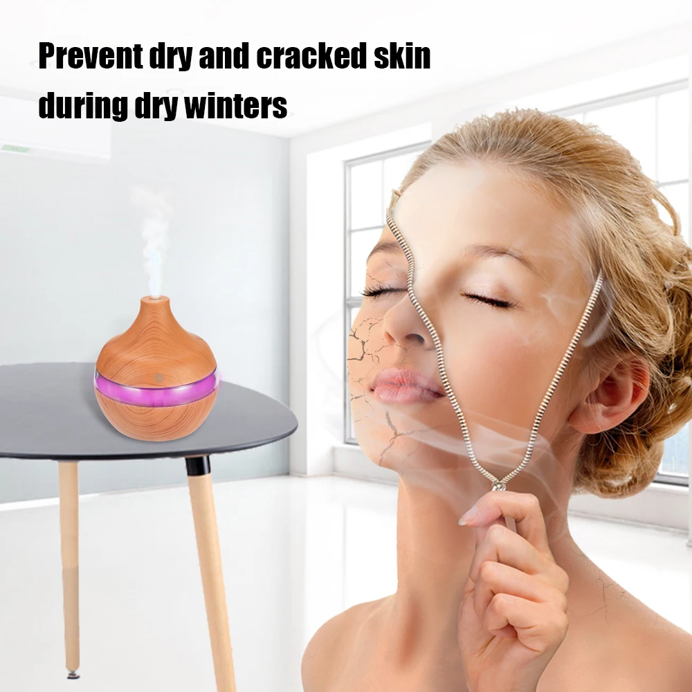 300 мл USB увлажнитель воздуха Электрический арома диффузор деревянный