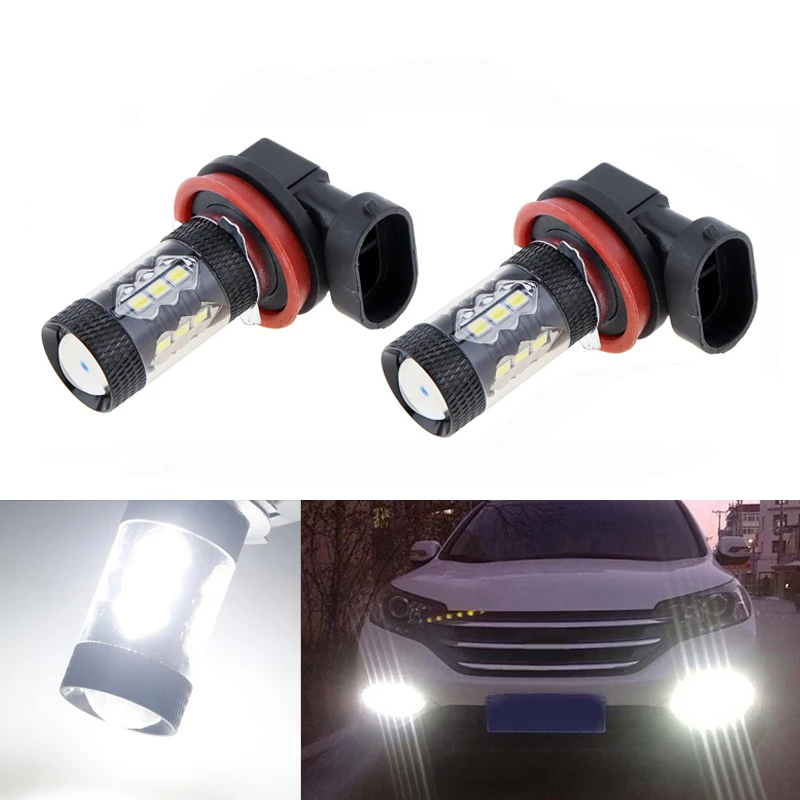 

2x H8 H11 Led HB4 9006 Fog Lights Bulb 3030SMD 1200LM 6000K White Car Driving Running Lamp Auto Leds Light