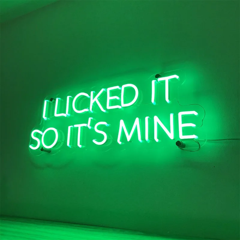 

Custom Neon Sign I LICKED IT SO IT'S MINE Neon Sign Logo You Led Visual Bar Wall Light Up Sign Neon Decor Neonlamp for Room