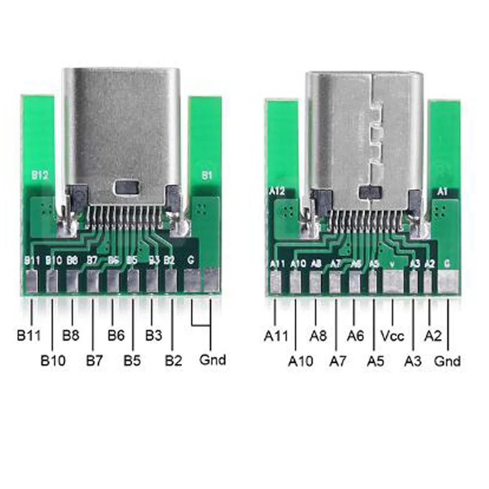Питание USB 3 1 мужской женский Тип C проволочного припоя разъем интерфейс
