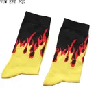 Носки мужские хлопковые, в стиле хип-хоп, с красным пламенфонарь